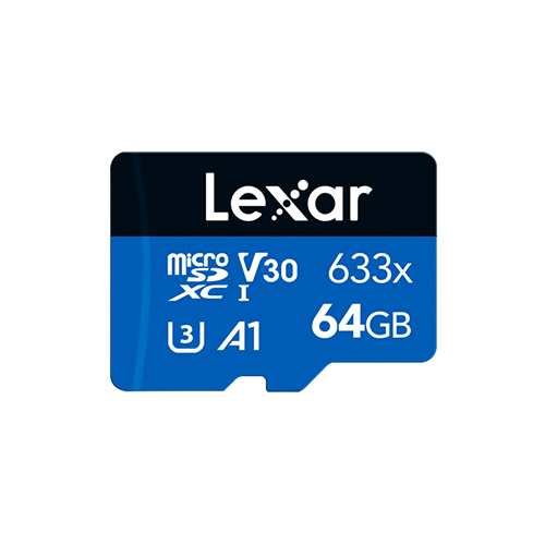 Lexar High Performance microSDXC 64GB 633x V30 UHS-I BLUE Series + adapter