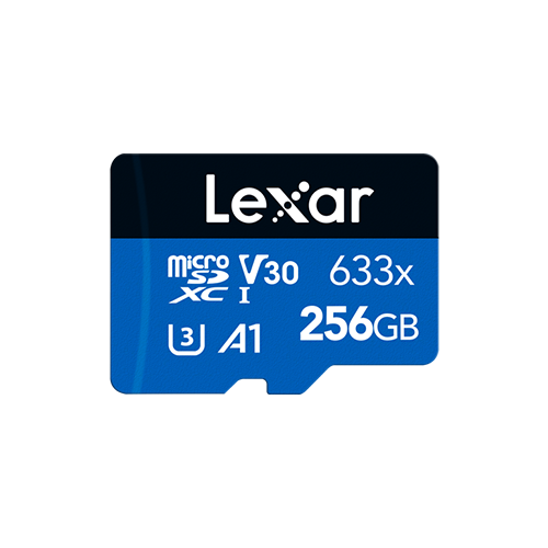 Lexar High Performance microSDXC 256GB 633x V30 UHS-I BLUE Series + adapter