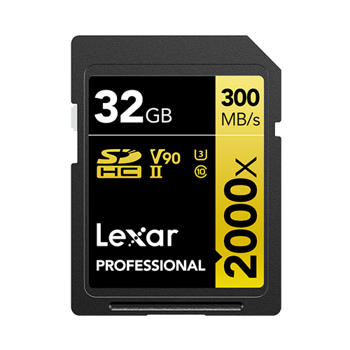 Lexar Professional SDHC 32GB 2000x V90 UHS-II GOLD Series