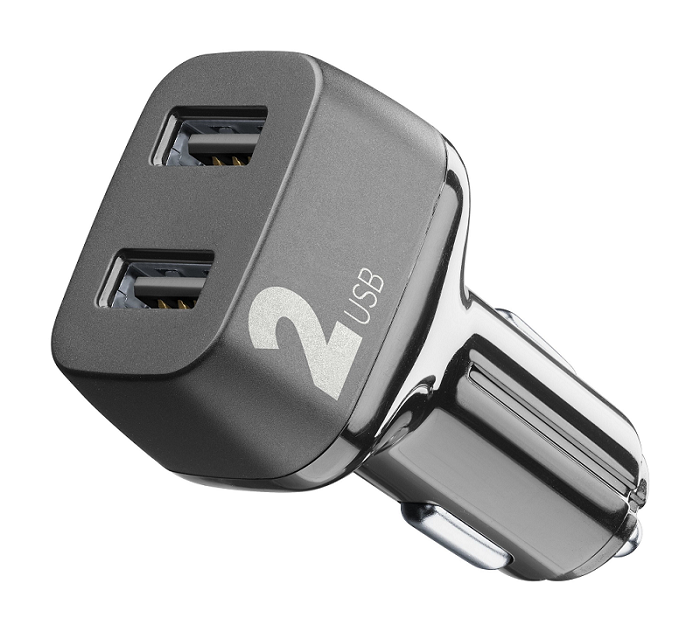 Cellular Line Car Charger Dual USB-A 12W black