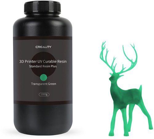 Creality Resin Plus Transparent Green 1kg Standard Rigid Resin Plus for 3D Printers