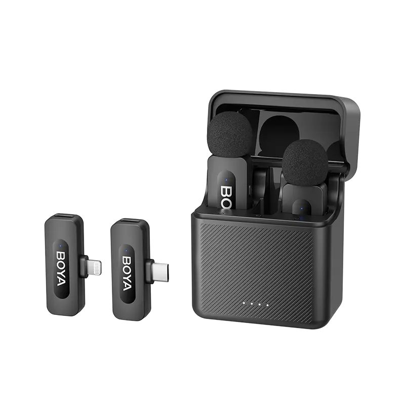 BOYA BY-V3 Combo Mobile Wireless Mic for Android & iPhone (USB-C & Lightning) 2 person