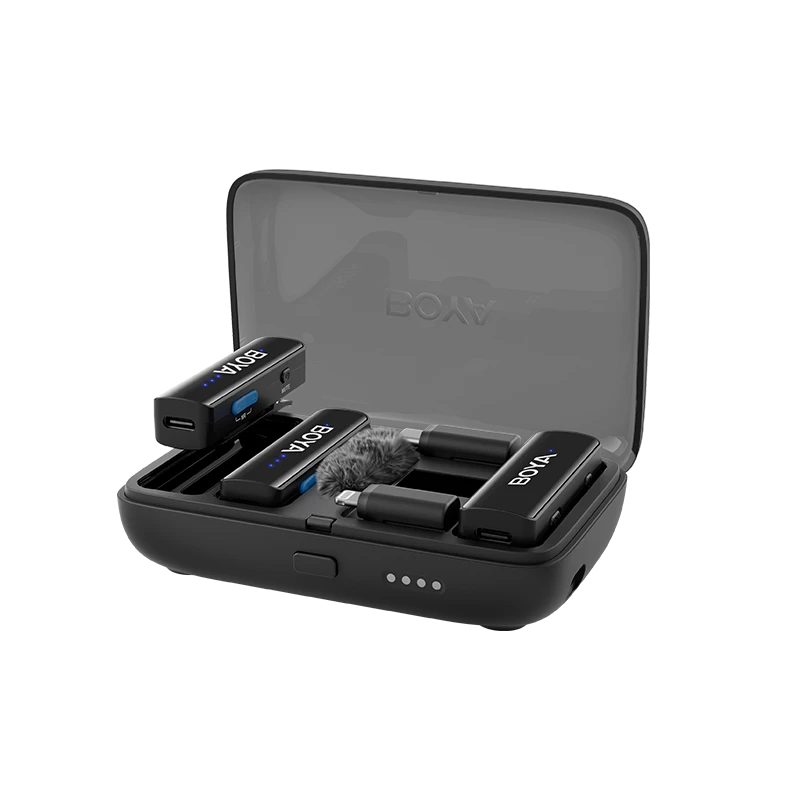 BOYALINK V2 Mobile Wireless Mic for Android USB-C iPhone IOS and 3,5 TRS (laptop) 2 person