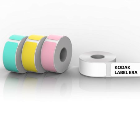 Kodak Label ERA M50 Sticker Label 12 Rolls Set 9xWhite + 1xPink/Green/Yellow