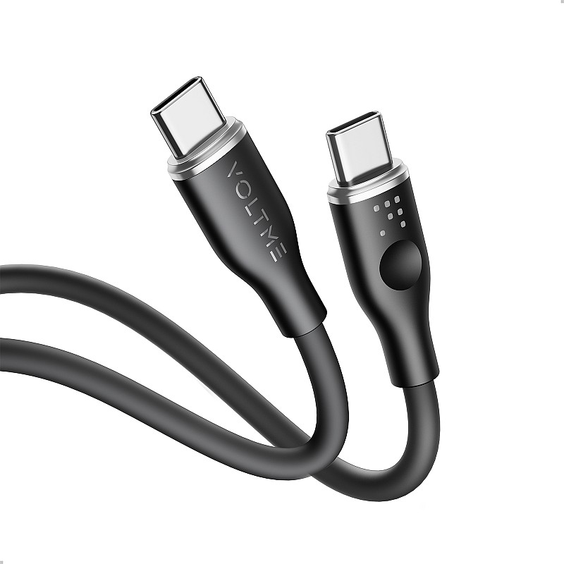 Voltme Powerlink Moss Series CTC 3A/60W 1,0m Black USB-C to USB-C Cable