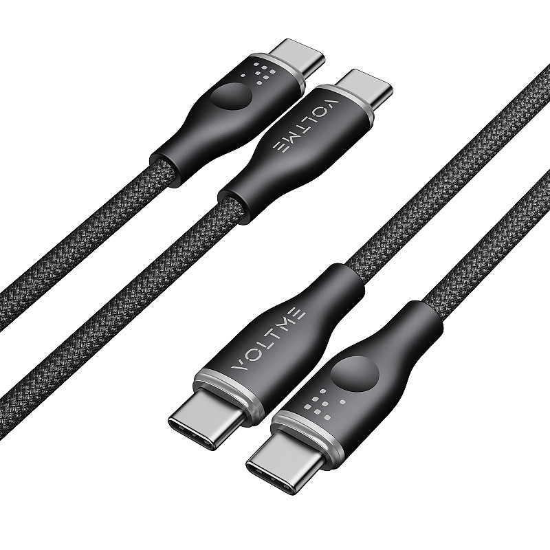 Voltme Powerlink Rugg Series CTC 3A/60W 1,0m Black USB-C to USB-C Cable
