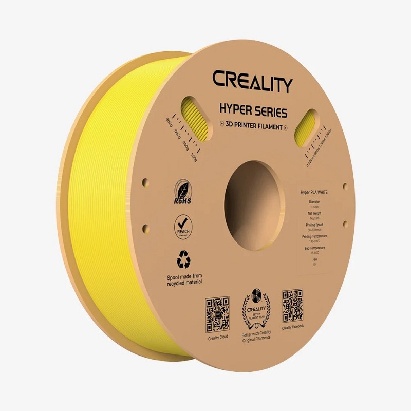 Creality Hyper PLA Yellow 3D Printer Filament 1kg