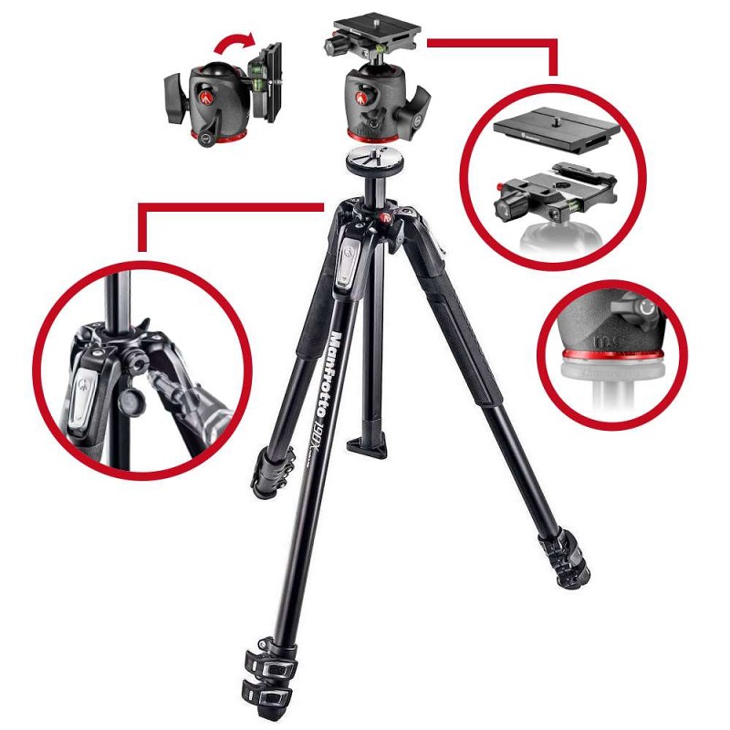 Manfrotto 190X3 Q6 Bundle