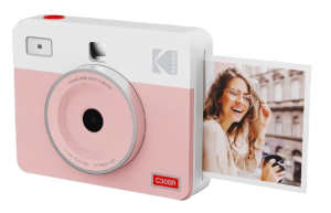 Kodak Mini Shot 3 Retro Pink Instant Camera & Photo Printer (7.6 x 7.6 cm) 8 Sheets