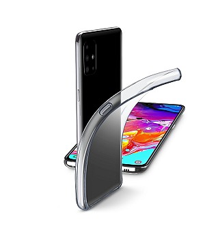 Cellular Line Fine Back Cover Silicone for Samsung Α71 transparent