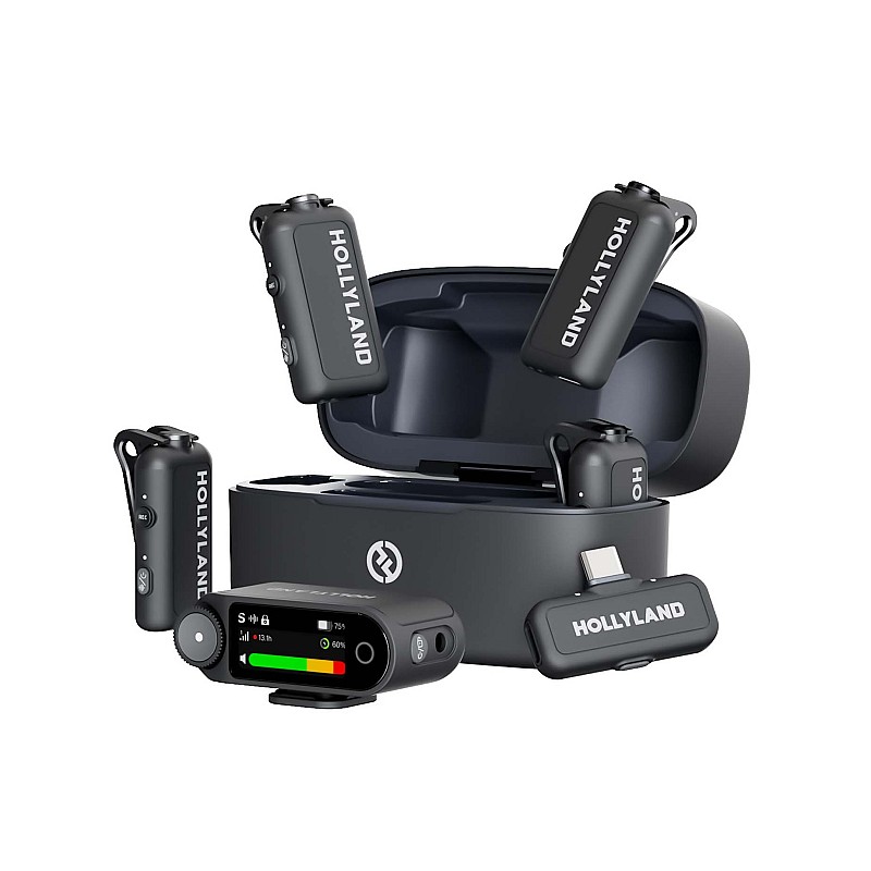 Hollyland LARK MAX 2 Combo 4-person Wireless Microphone (4TX + 1RX) Space Grey
