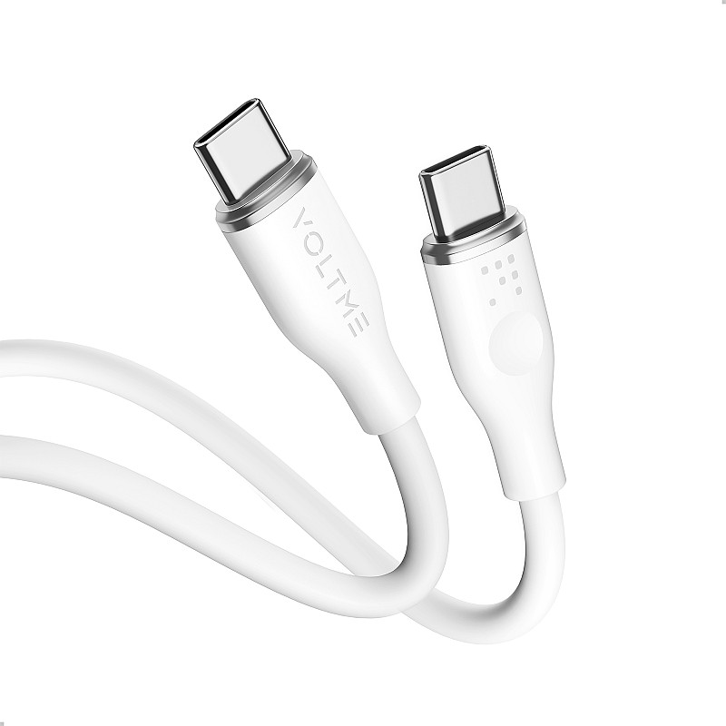 Voltme Powerlink Moss Series CTC 3A/60W 1,0m White USB-C to USB-C Cable