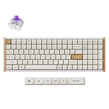 Keychron K4 HE Special Wood Edition White Wireless RGB Keyboard