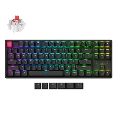 Keychron K8 V2 QMK Wireless Mechanical Keyboard Red Switches