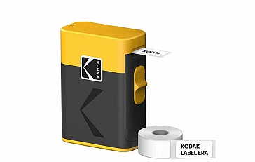 Kodak Label ERA M50 Label Maker Machine Yellow + 1 Sticker Label Roll