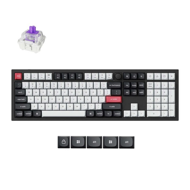 Keychron Q6 HE Wireless Keyboard Purple Switch